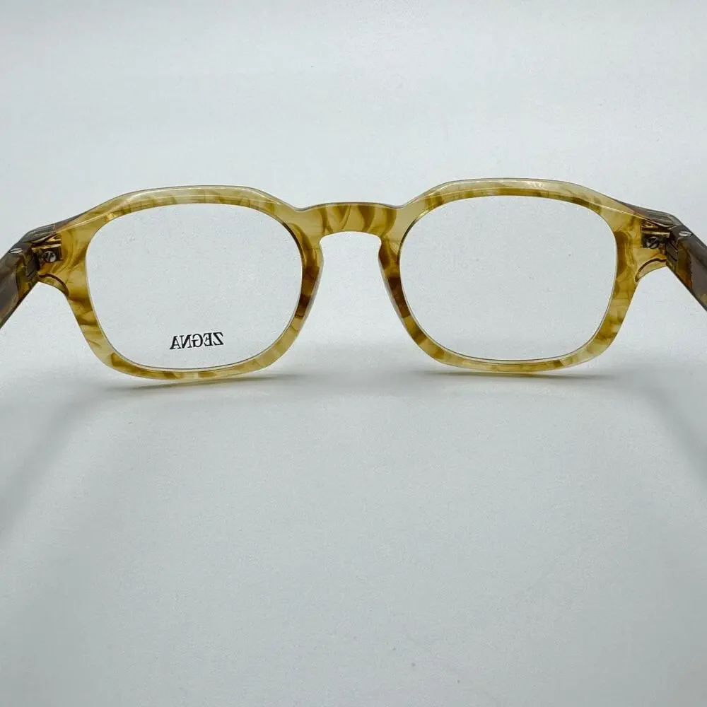 Ermenegildo Zegna Eyeglasses Frames EZ5293 047 Light Brown 49-21-145 Authentic